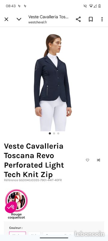 Veste Cavalleria Toscana marine T36 (image 7)