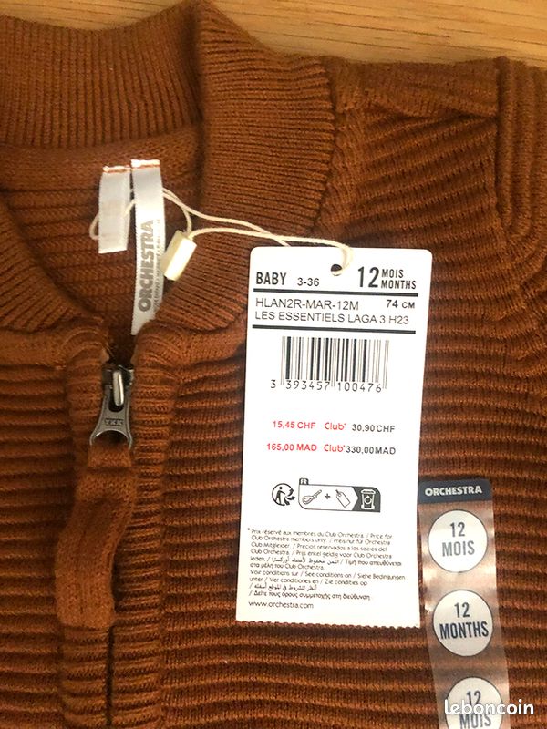 Sweat chaud zippé, garçon 12 mois + (image 2)