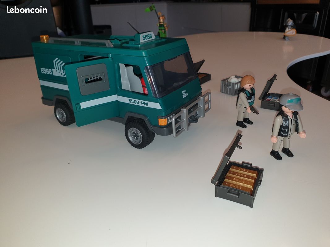 Playmobil 5566 - Convoi De Fonds Avec Véhicule Blindé, Thème Police, Occasion