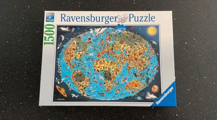 Ravensburger Puzzle 1500 pièces - Mappemonde des animaux