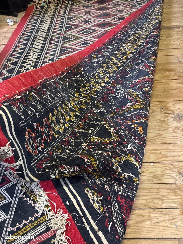 Tapis Kilim Berbère ancien 3x2 m – Grand tapis tribal fait main laine (image 3)