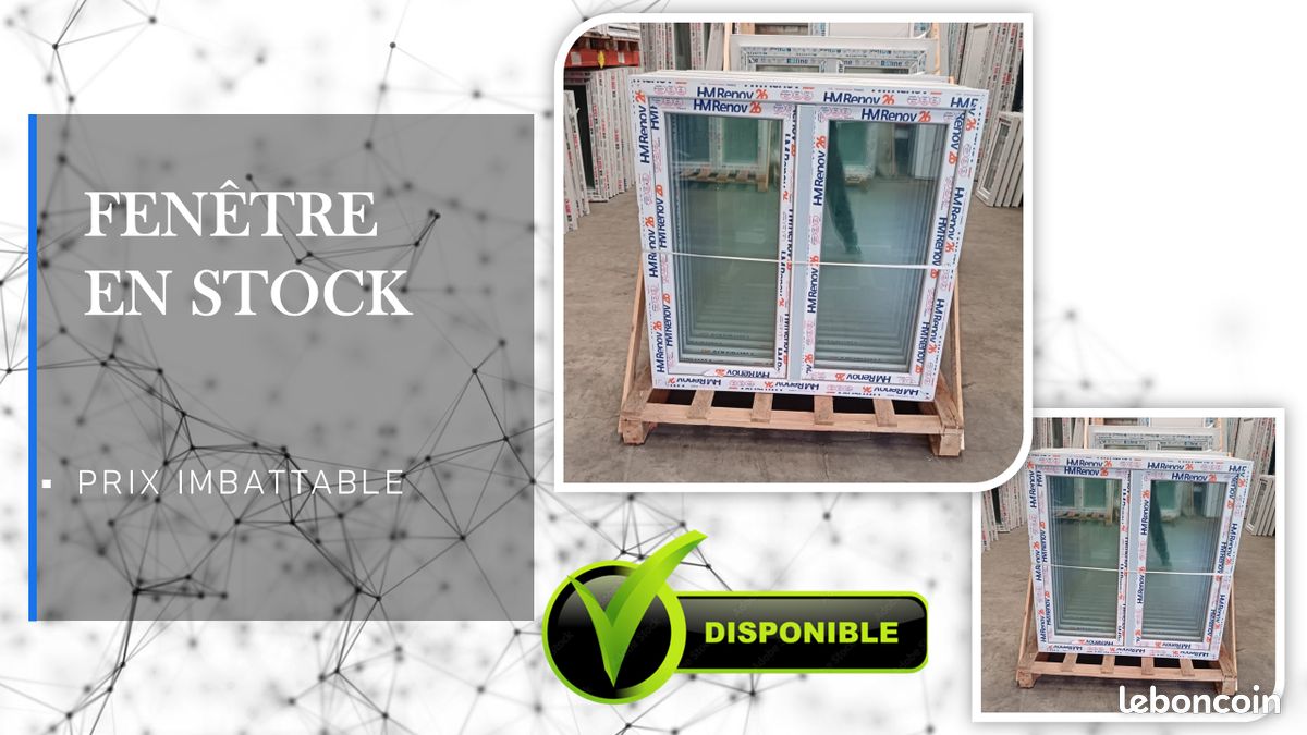 Fenêtre PVC tunnel en stock (image 1)