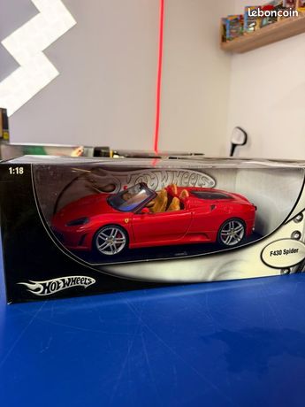 Diecast Model Cars Ferrari F430 1/18 Hot Wheels Coupe Red Avec Interieur Beige