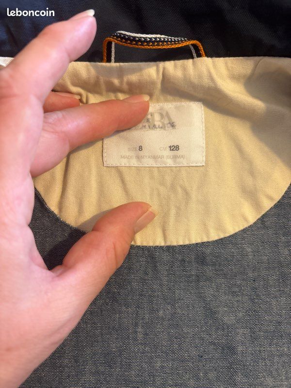Manteau coupe vent - pluie enfant 8 ans Zara (image 5)