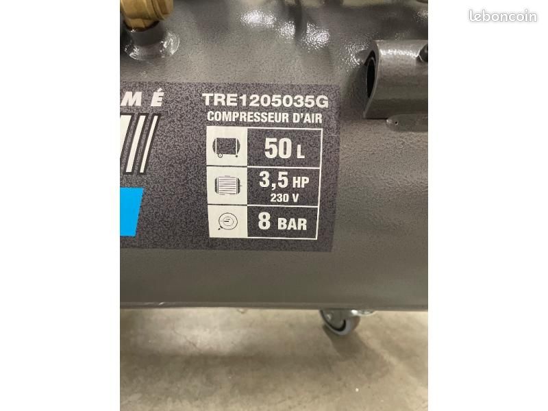 Compresseur 50l 3.5cv bicylindre prodif tre1205035g (image 4)
