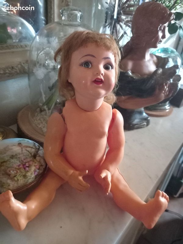 Jeanne d'Arc, poupée celluloïd Petitcollin marquée à la tête