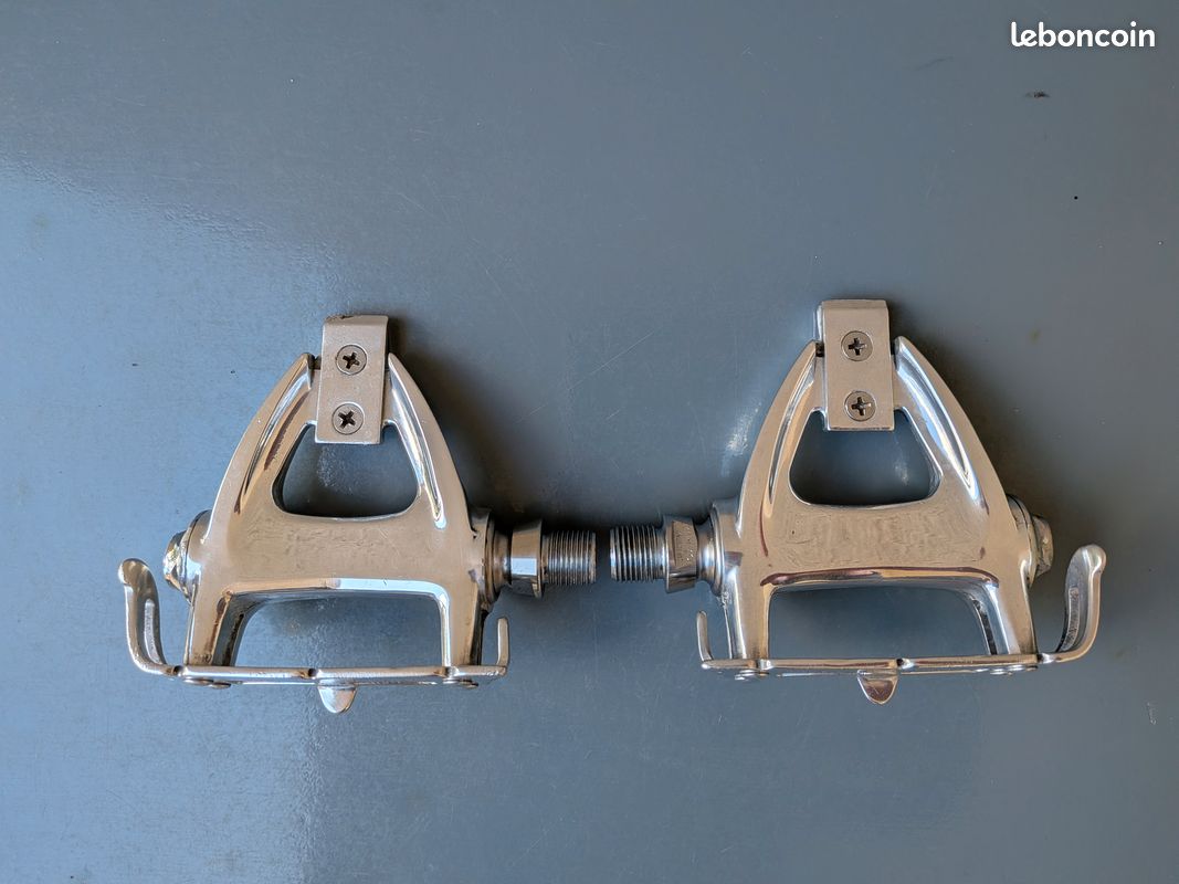 Campagnolo Chorus – pédales vintage aluminium poli miroir (image 1)