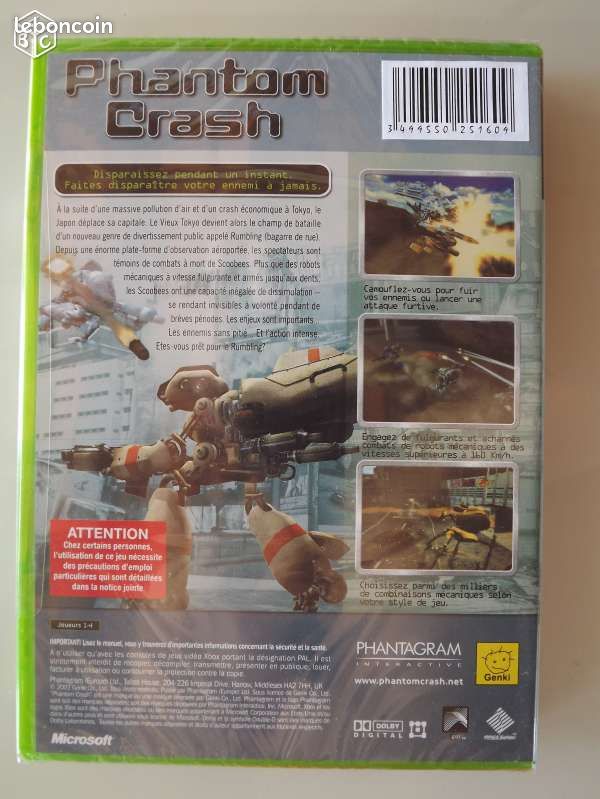 Jeu xbox premiere gen " phantom crash " neuf (image 2)