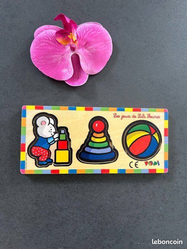 Puzzle en bois Popi 3 pièces (image 1)