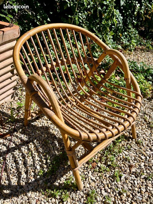 Fauteuil rotin enfant vintage (image 6)