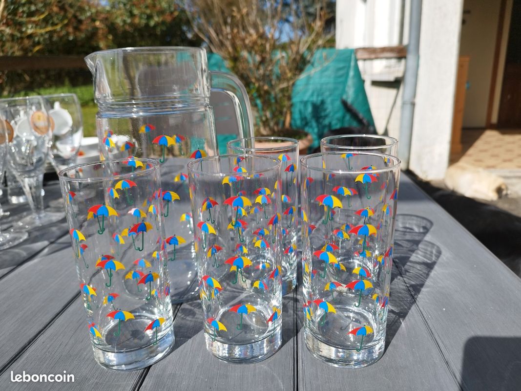 1 pichet+ 5 verres parapluie (image 3)
