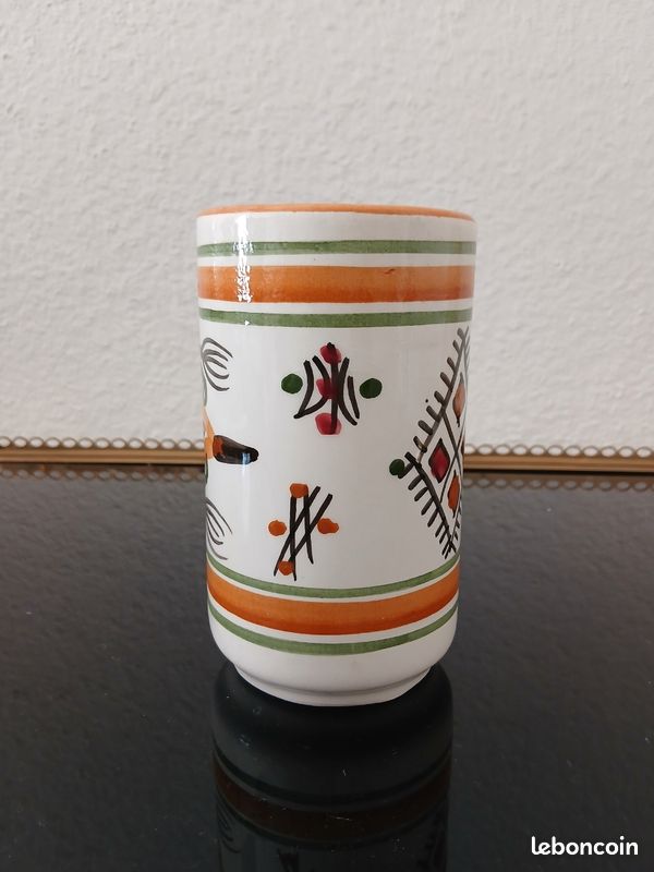 Lot de 4 tasses et un vase ethniques (image 15)