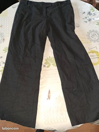 Pantacourt Femme Esprit En Coton Noir - Taille 34 - Occasion Très Bon état