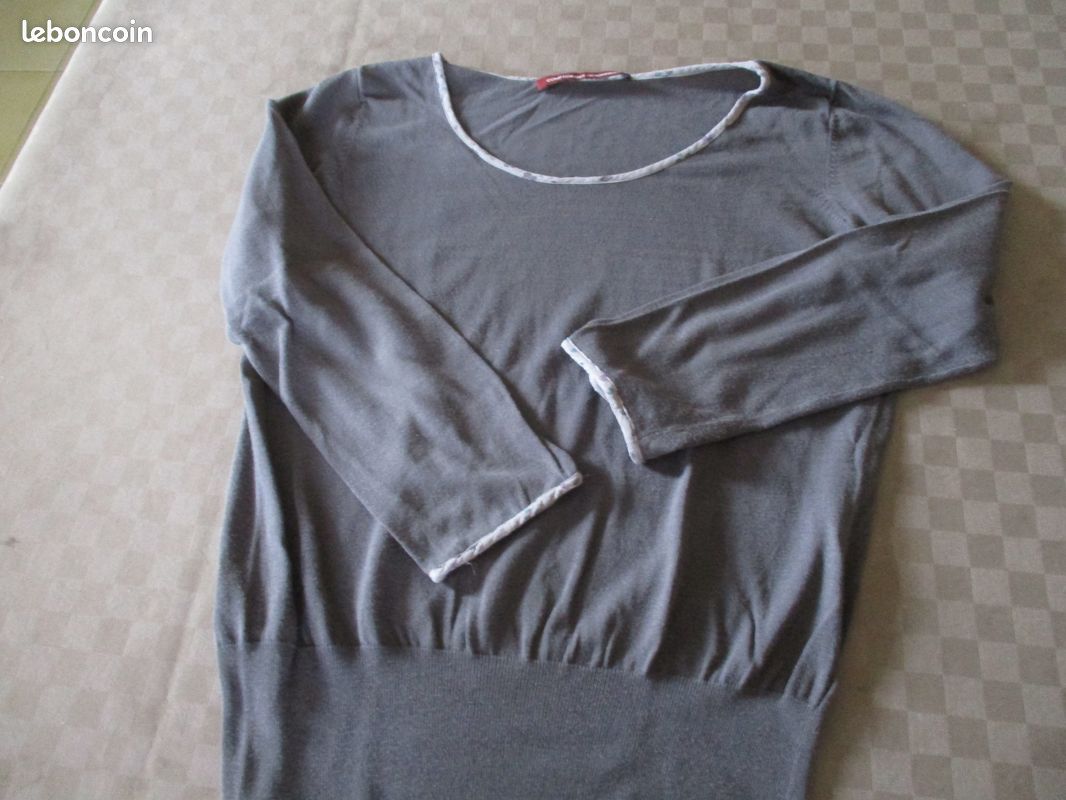 Pull Femme Comptoir Des Cotonniers - Taille M - Gris - 100% Coton - Occasion