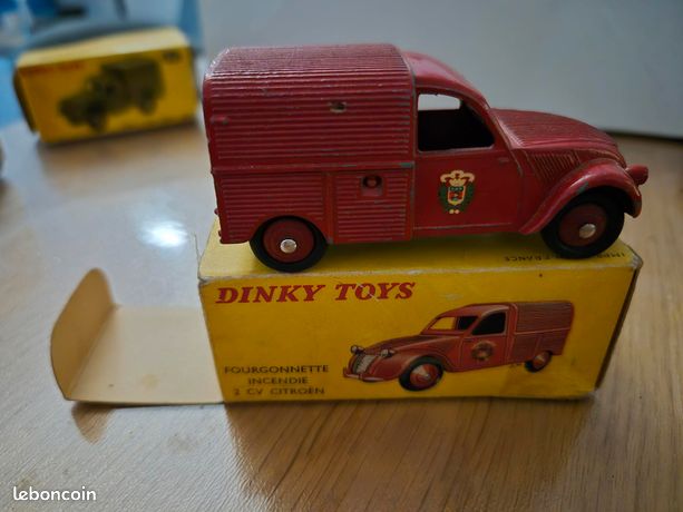 Jouet Dinky Toys France - Citroën 2cv Azam 1961 Jaune/marron + Boîte D’origine