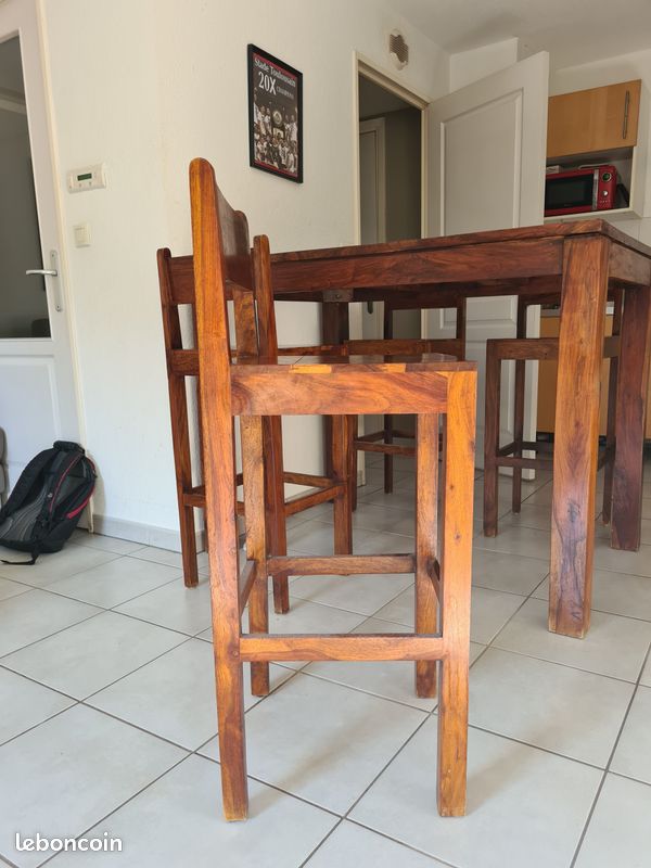 Table à manger en bois haute (image 3)