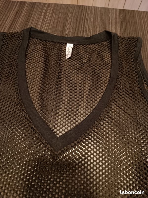 Débardeur ajouré noir homme (image 5)