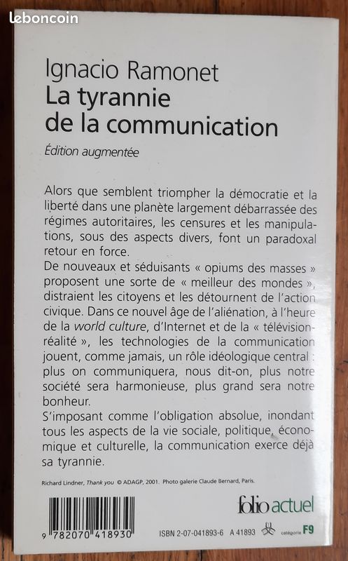 [LIVRES] Ignacio Ramonet • Propagandes silencieuses +1 • Lot de 2 livres • #tombooks (image 3)