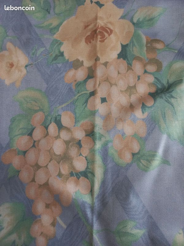 Tissu ameublement oal trellis by ltd united kingdom fleurs roses BLEU (image 2)