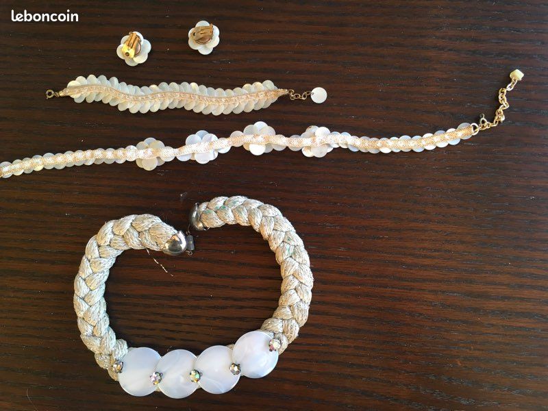 Lot De Colliers Vintage En Perles De Nacre - Multicolore - Occasion Bon état