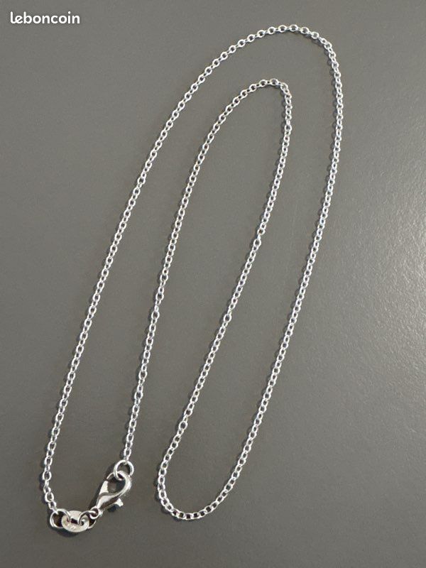 Chaîne en argent 925 longueur 47 cm maillon de 1,5 mm K (image 7)