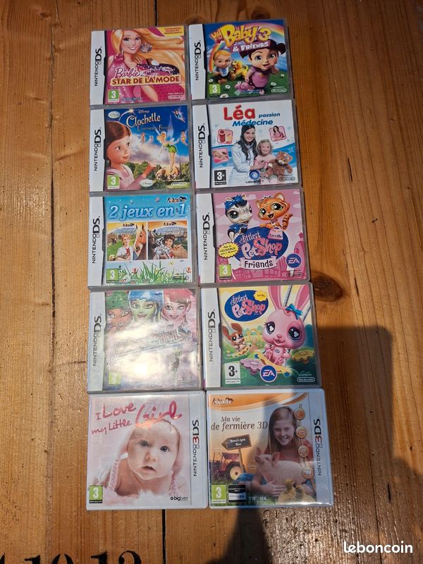 Lot De 10 Jeux DS – Léa Avec Notices, Bon état