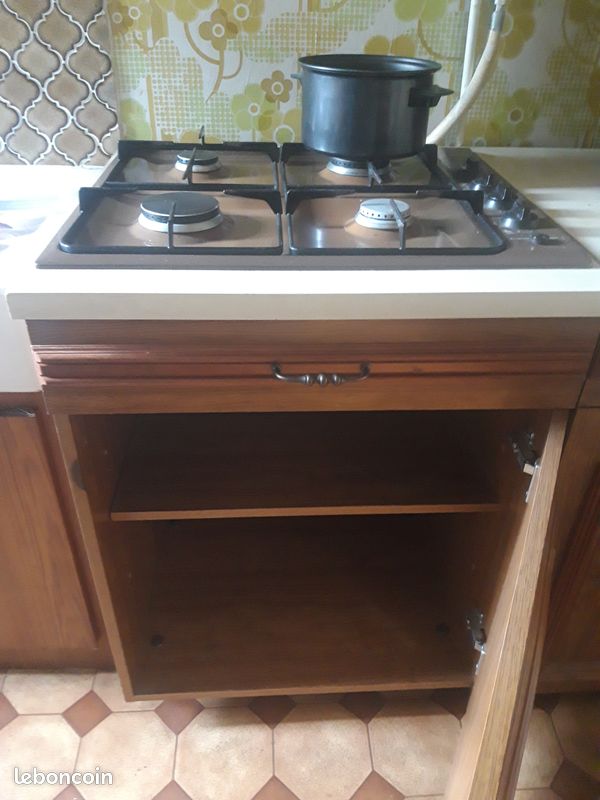 Meuble cuisinière avec plaques gaz (image 2)