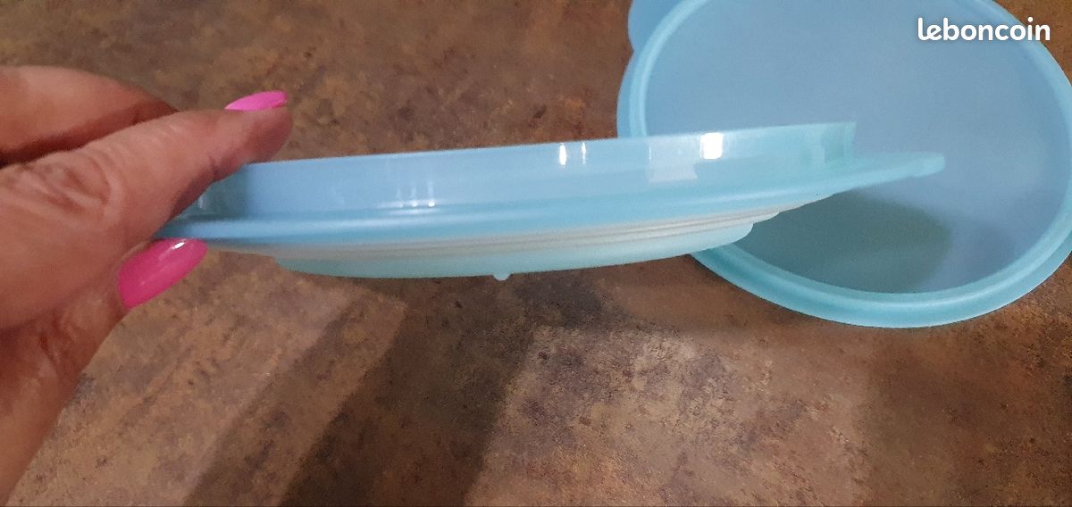 Boite tupperware pliable bleue neuve (image 5)