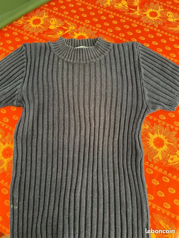 Petit Pulls CAROLL manche courtes bleu marine (image 1)