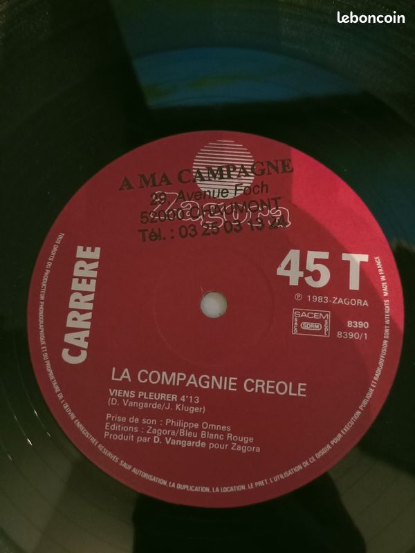 Vinyle la compagnie créole viens pleurer (image 3)