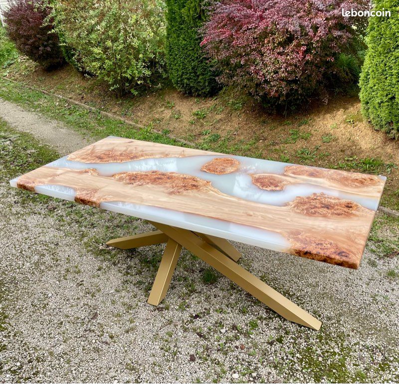 Création table rivière mobilier bois résine epoxy (image 9)