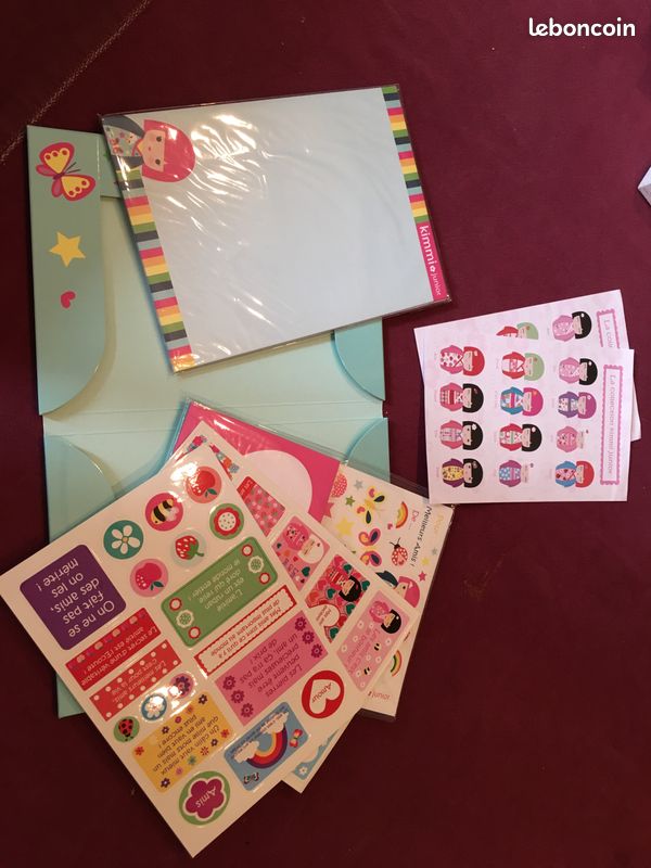 Set créatif Kokeshi papier à lettre ou invitation (image 2)