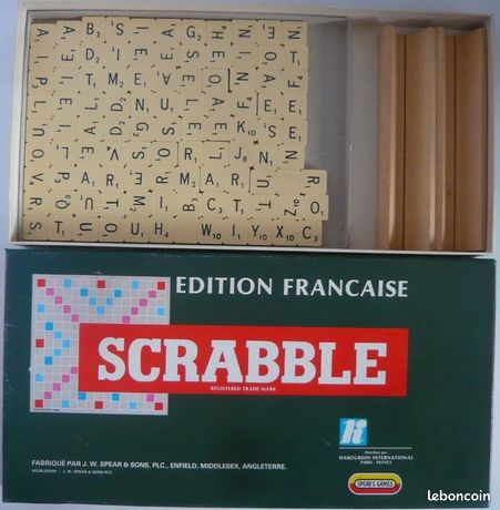 ANCIEN JEU DE scrabble de luxe ancienne version boite noire EUR 9,90