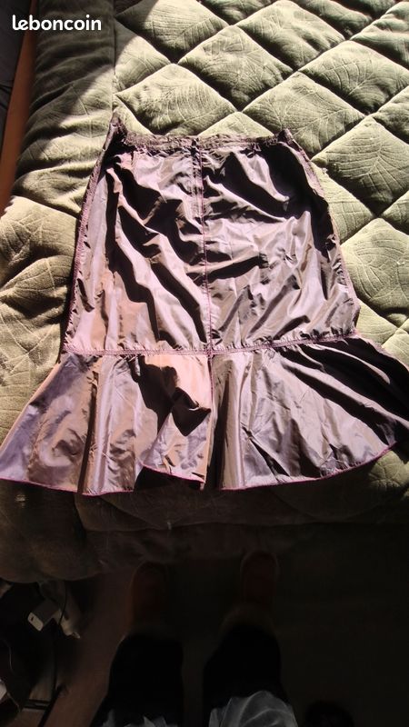 Jupe volantée en taffetas violette, originale - Alain Weiz (image 6)