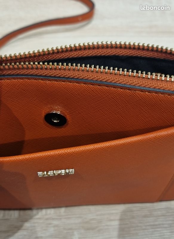 Sac Bandoulière Orange Parfois - Pochette Polyuréthane, Occasion Très Bon état