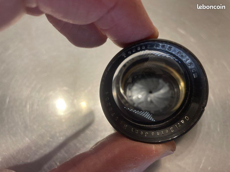 Objectif Carl Zeiss Jena Tessar 4,5/16,5 Cm – Optique Ancienne Pour Appareil à Soufflet