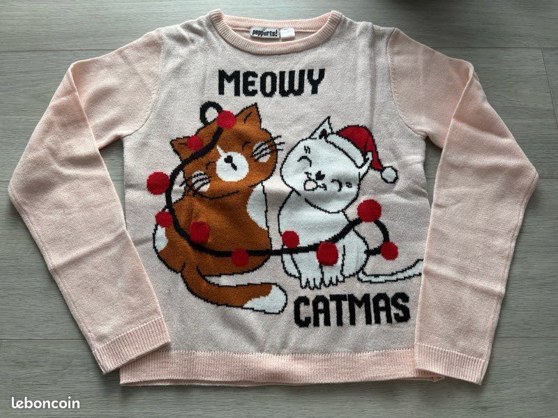 Pull de Noël fille 8-10 ans qui clignote TBE Vêtements