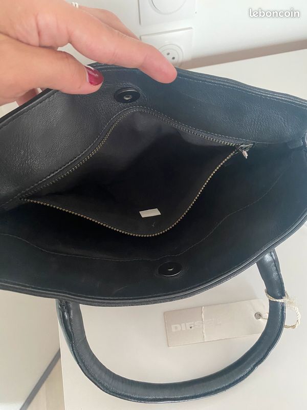 Sac Bandoulière Diesel En Cuir Marron - Made In Italy - État Très Bon