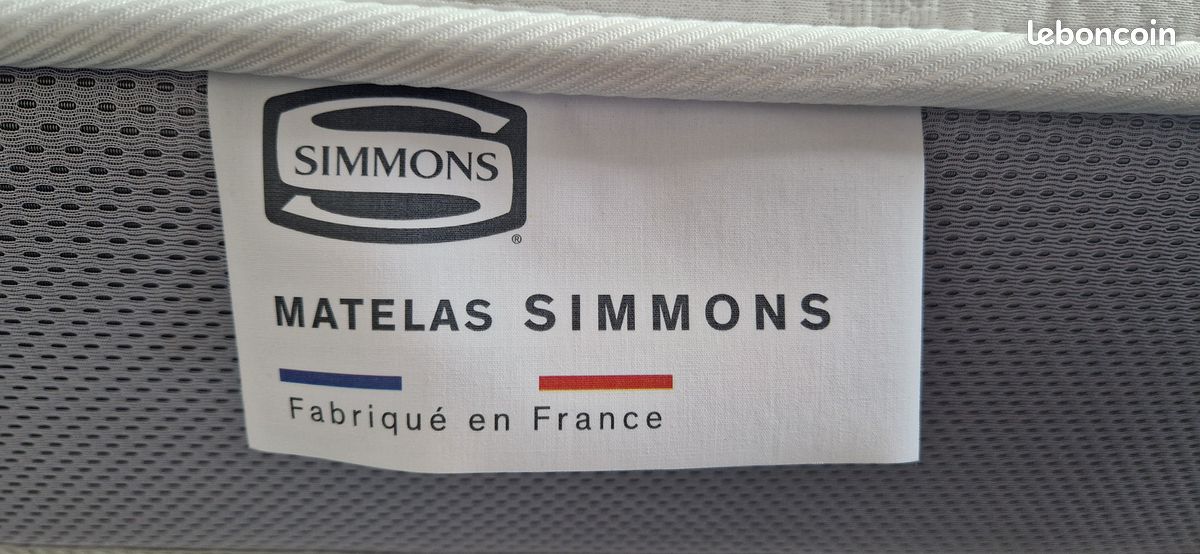 Matelas + sommier marque Simmons 140×190 (image 6)