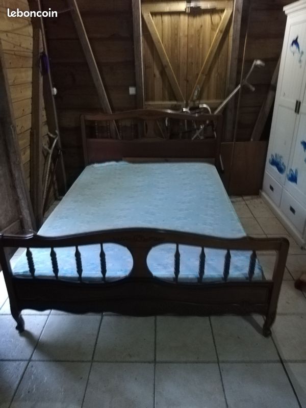 Lit, matelas, sommier en latte (image 4)