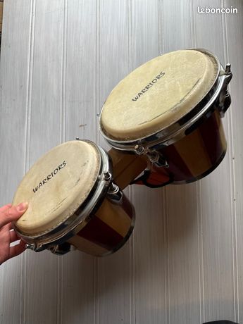 Tambours Bongo En Bois 15,2 Cm & 17,8 Cm – Instrument Percussion Débutant, Éducatif Enfants & Adultes
