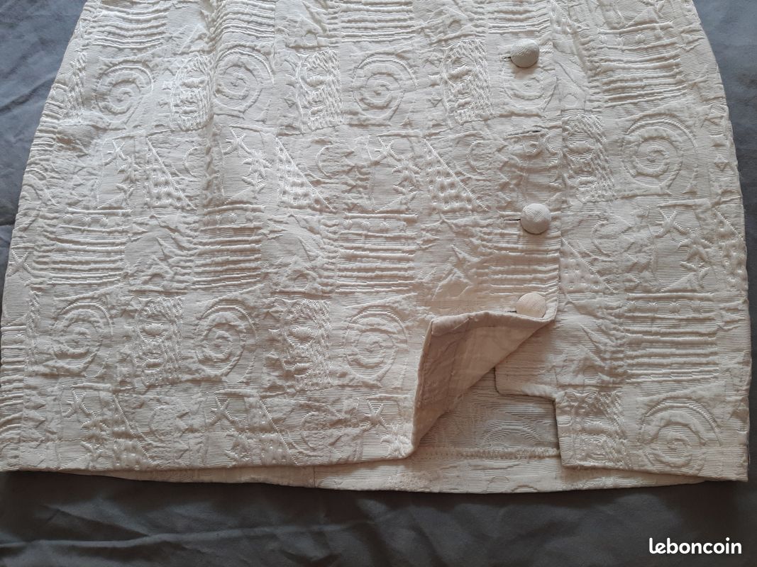 ROBE été courte encolure originale/ T 38/ T 2 / GARDENIA PARIS (image 4)