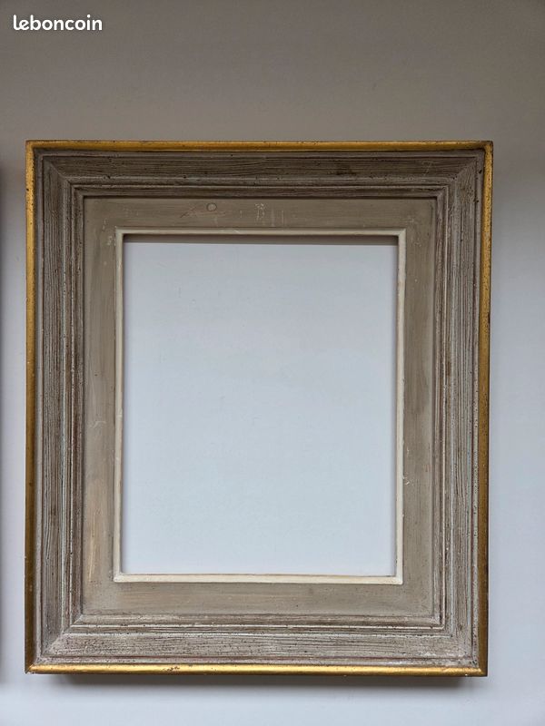 Cadre Ancien En Chêne Ciré Ou Cérusé - Dimensions 40 X 59 Cm - Pour Peinture