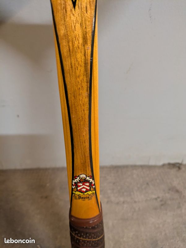 Ancienne Raquette De Tennis Davis Cup – Bois Vintage Avec Presse – État Correct