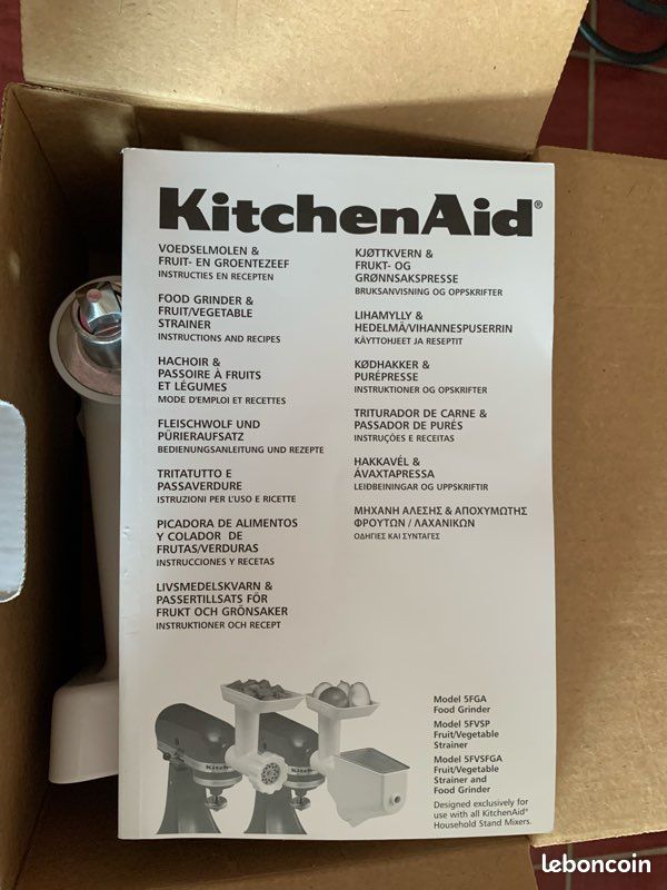 Ensemble kitchenaid hachoir et passoire à fruits et légumes neuf (image 10)