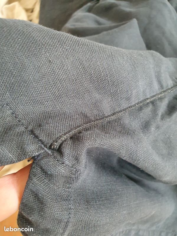 One step jupe 100% lin noire droite 42 xl taille elastique (image 8)
