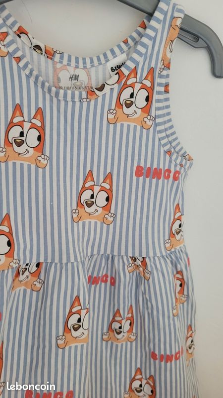 Robe d'été H&M motif Bingo (Bluey) - 4/6 ans - Très bon état (image 5)