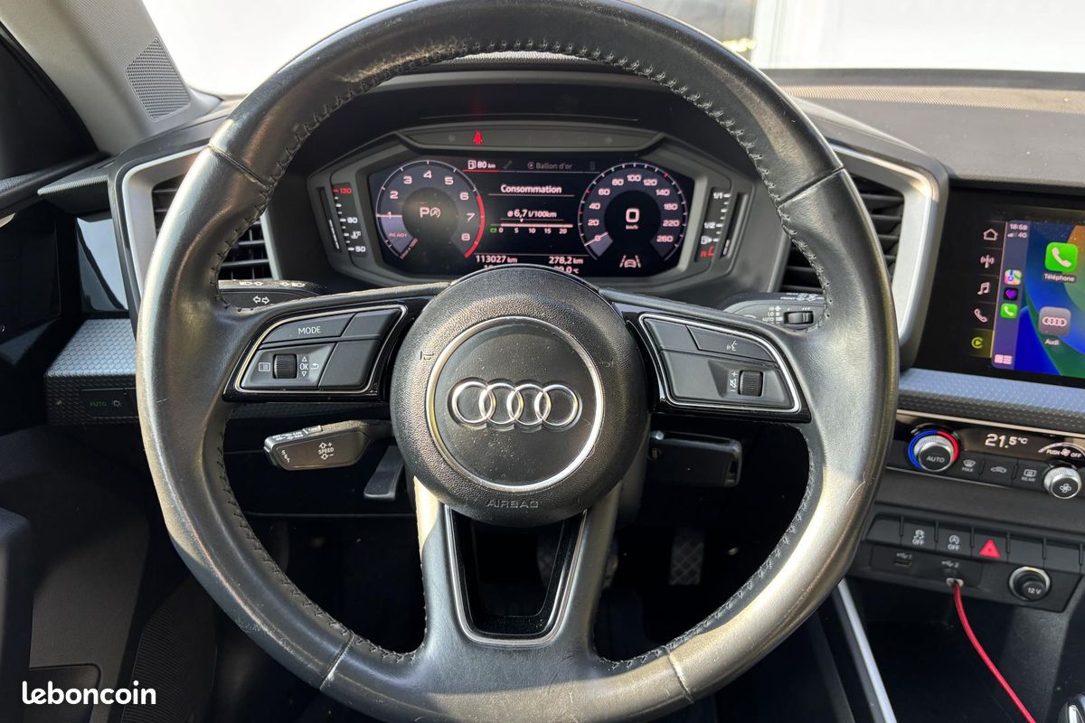 AUDI A1 Sportback 1.0 25 TFSI - 95 - BV S-Tronic SPORTBACK 2019 Advanced COULEUR RARE (image 9)