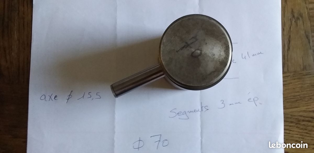 Piston neuf TERROT 350 latérale 70 mm (image 2)