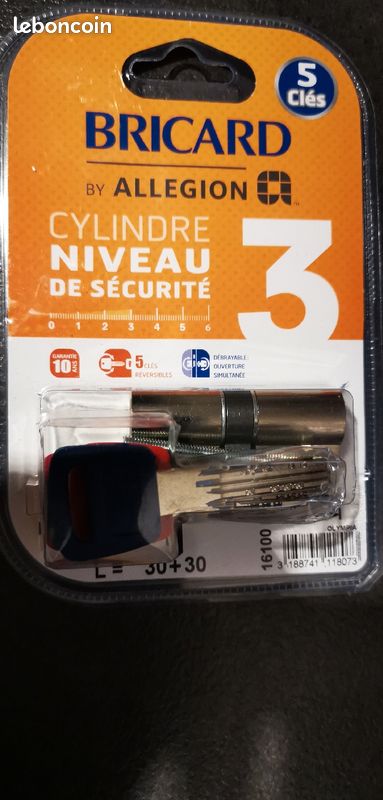Serrure cylindre bricard 30x30 (image 1)